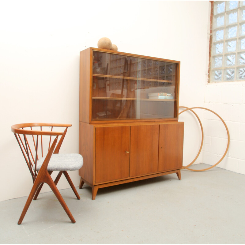 Erwin Behr Wendlingen sideboard in walnut and glass - 1950s