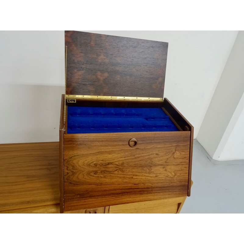 Vintage rosewood storage box, Bertel Gardberg for Stig Bolaget Sweden 1958