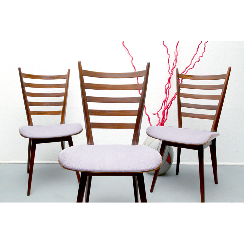 Pastoe set of 4 dining chairs, Cees BRAAKMAN - 1950s