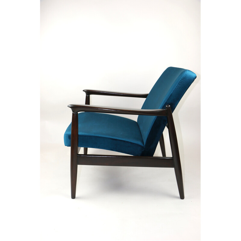 Vintage Green Velvet Armchair by Edmund Homa, 1970s