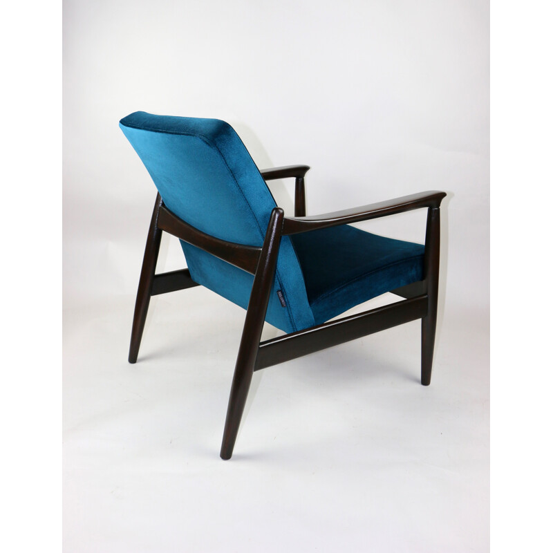 Vintage Green Velvet Armchair by Edmund Homa, 1970s