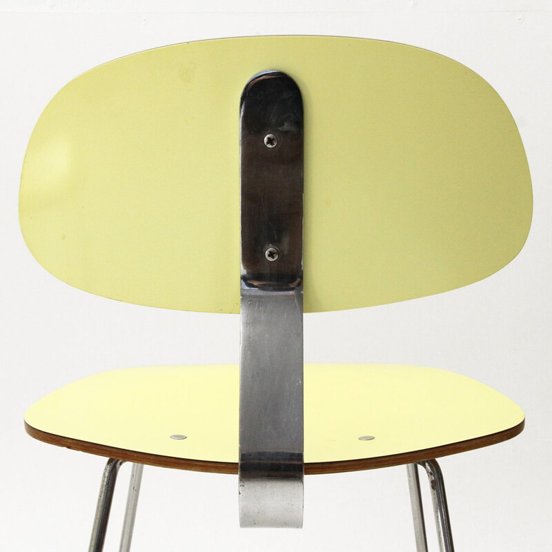 4 chairs in yellow formica by Georges Coslin for 3V arredamenti, 1950s