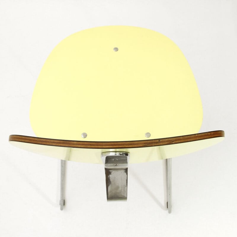 4 chaises en formica jaune de Georges Coslin pour 3V arredamenti, 1950