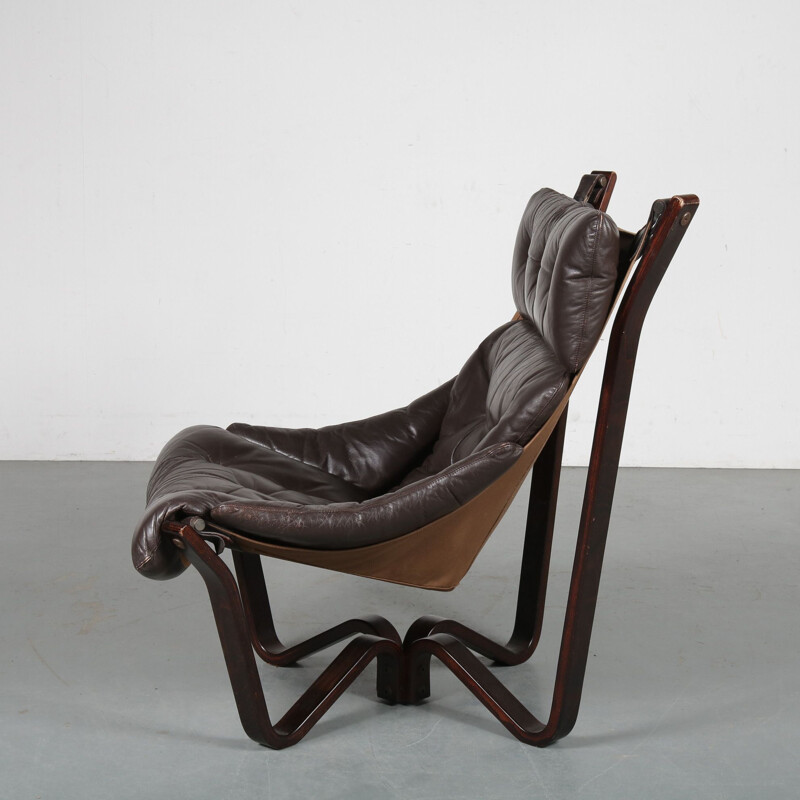 Sillón Viking de Jim Myrstad, de Brunstad Mobelfabrikk Noruega 1970