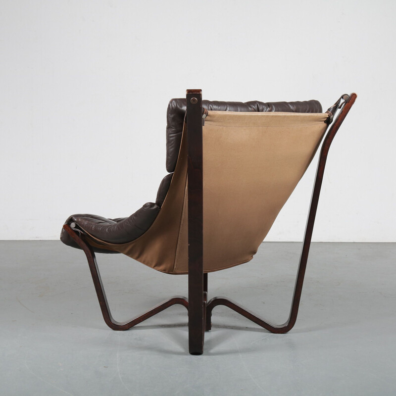 Viking fauteuil van Jim Myrstad, van Brunstad Mobelfabrikk Noorwegen 1970