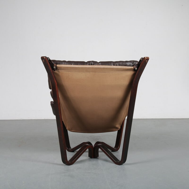 Viking fauteuil van Jim Myrstad, van Brunstad Mobelfabrikk Noorwegen 1970