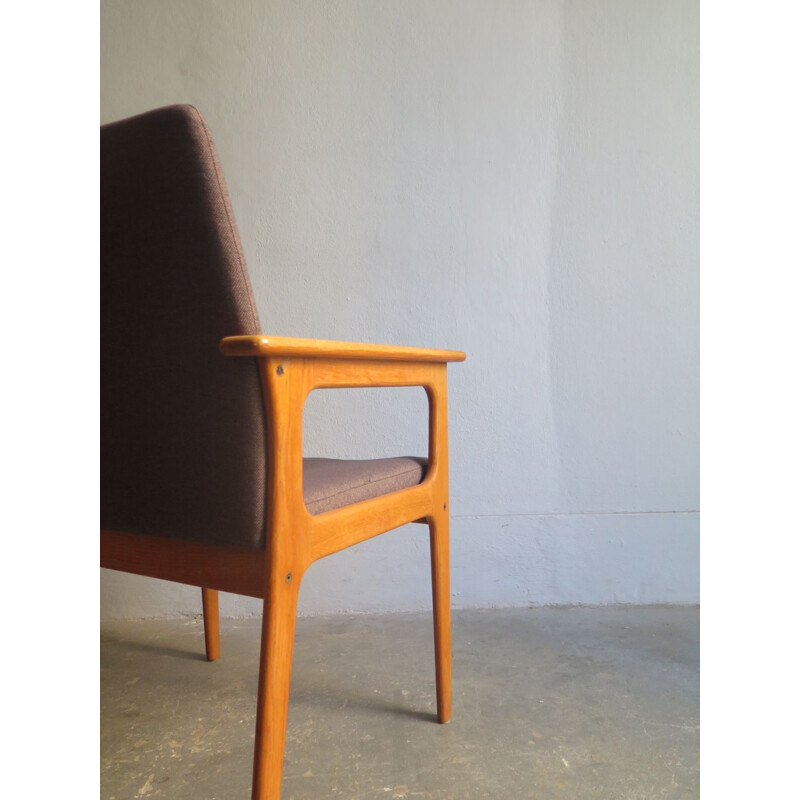 Vintage oak armchair, Denmark, 1970