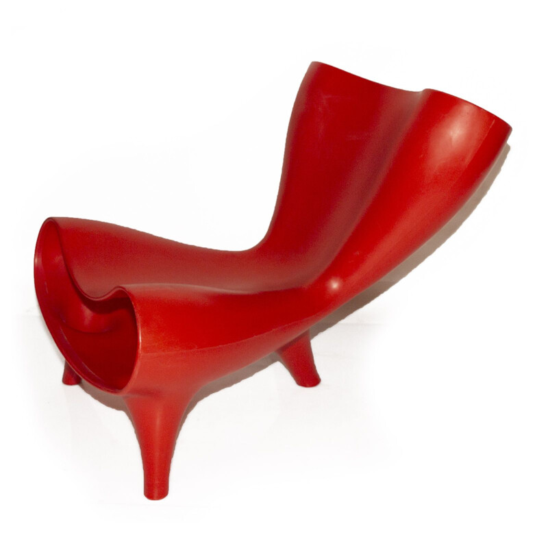 Vintage Red Orgone armchair by Marc Newson