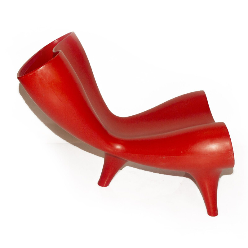 Vintage Red Orgone armchair by Marc Newson