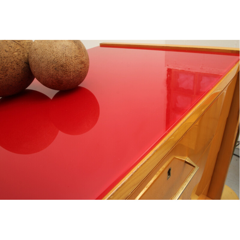 Sideboard in maple with glass top - 1950s