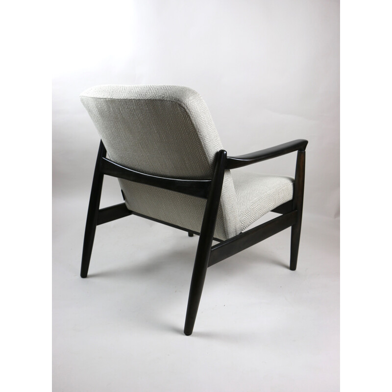 Vintage Beige Velvet Armchair by Edmund Homa, 1970s