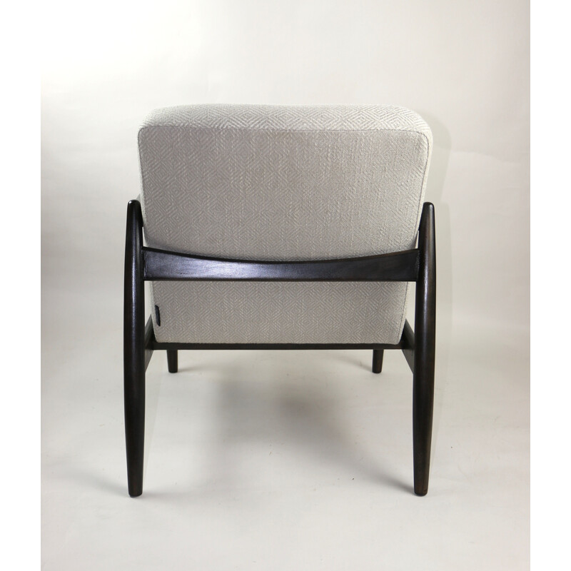 Vintage Beige Velvet Armchair by Edmund Homa, 1970s