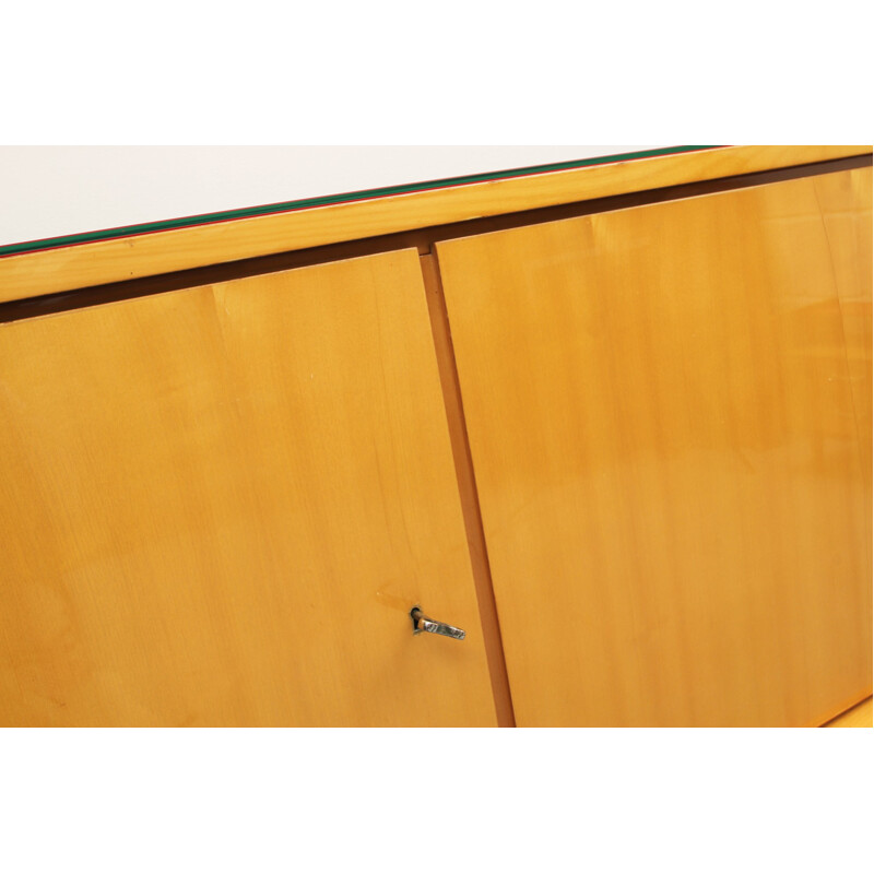 Sideboard in maple with glass top - 1950s