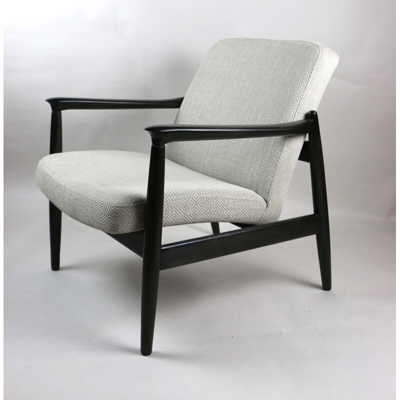 Vintage Beige Velvet Armchair by Edmund Homa, 1970s