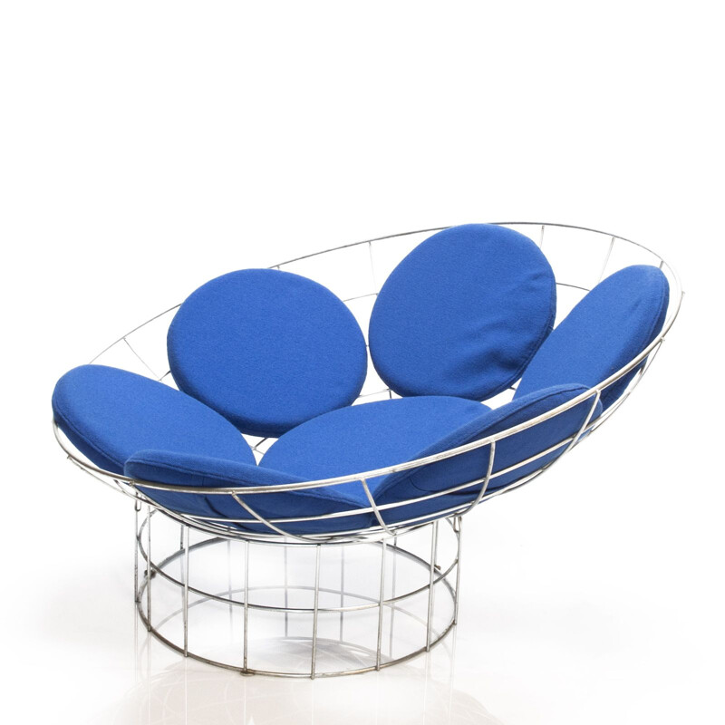 Fauteil lounge Blue Peacock de Verner Panton  Danemark 1960