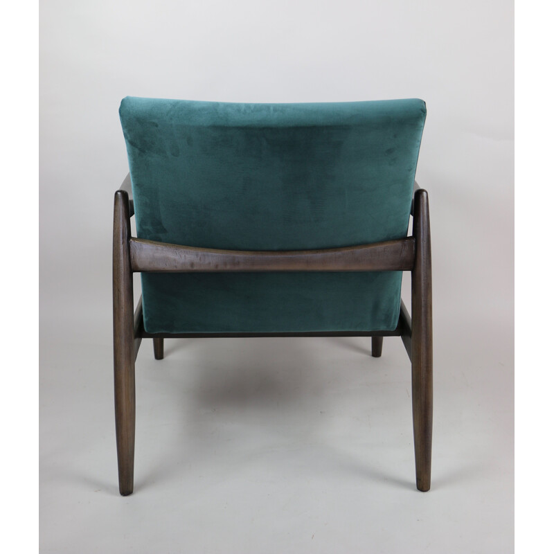 Vintage Green Velvet Armchair by Edmund Homa, 1970s