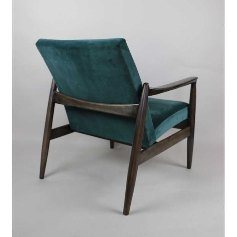 Vintage Green Velvet Armchair by Edmund Homa, 1970s