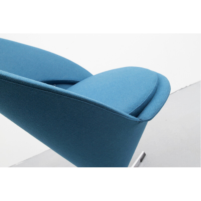 "Cone" chair in blue fabric, Verner PANTON - 1960s