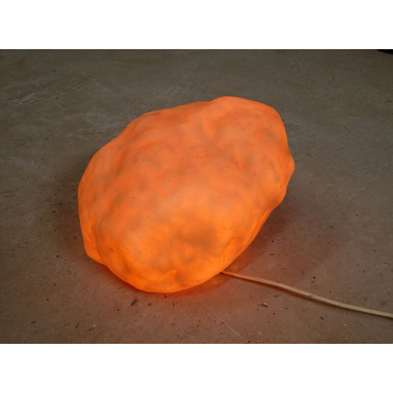 Vintage pebble lamp in molded plastic by Heico, Germany 1970