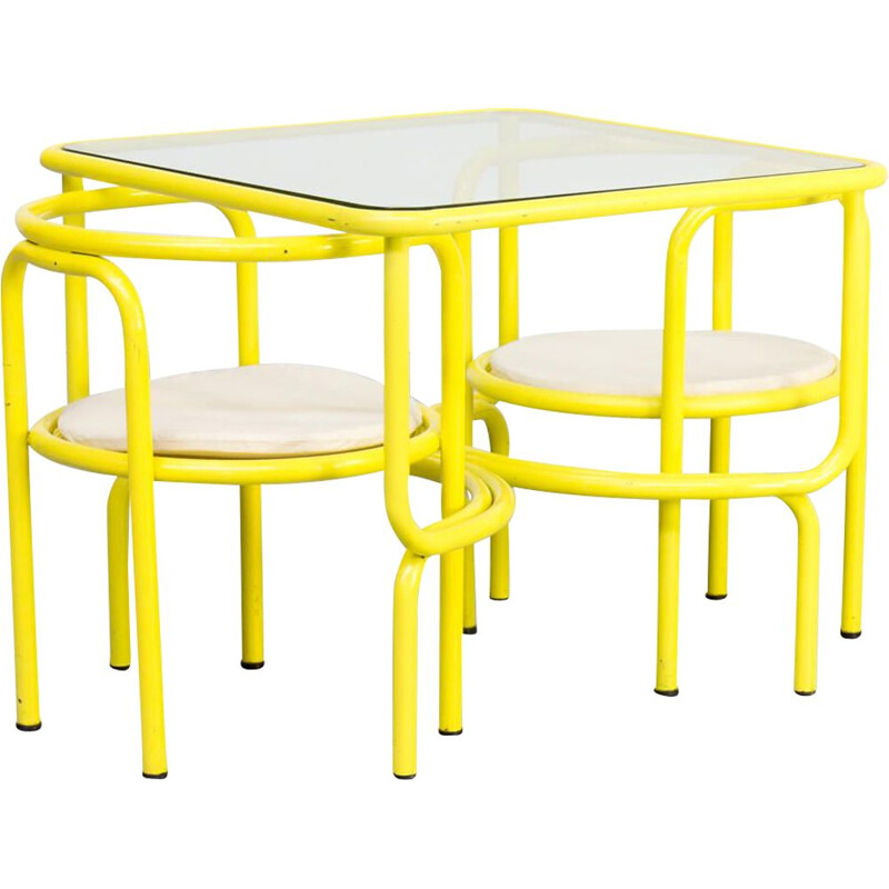 Table set Gae Aulenti "Da Giardino locus solus" for Poltronova 1970
