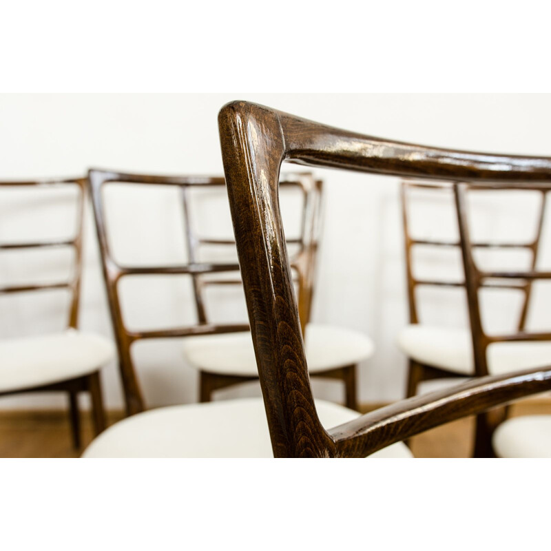 Ensemble de 6 chaises vintage par Marian Grabiński,1960