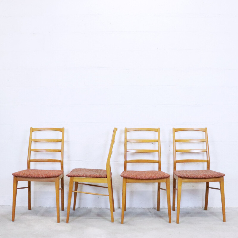 Set de 4 de chaises vintage de table en chêne, 1960