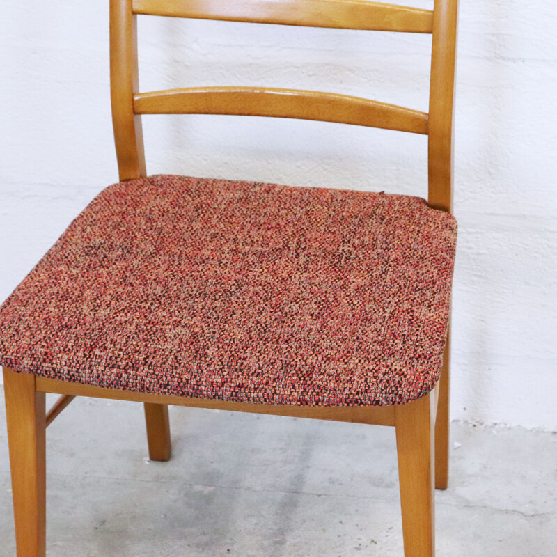 Set of 4 vintage oak table chairs, 1960