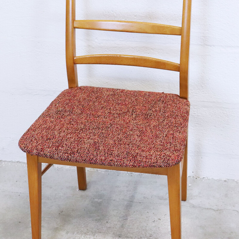 Set of 4 vintage oak table chairs, 1960