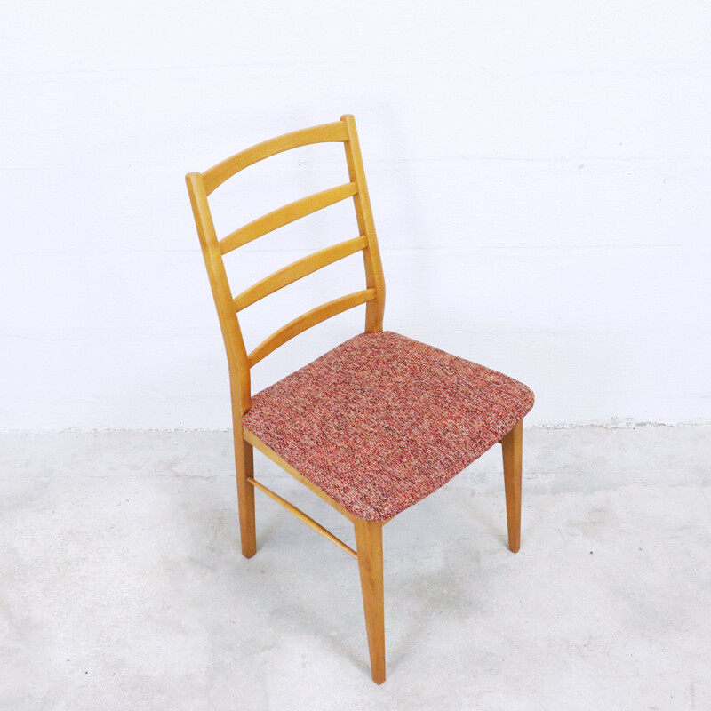 Set of 4 vintage oak table chairs, 1960