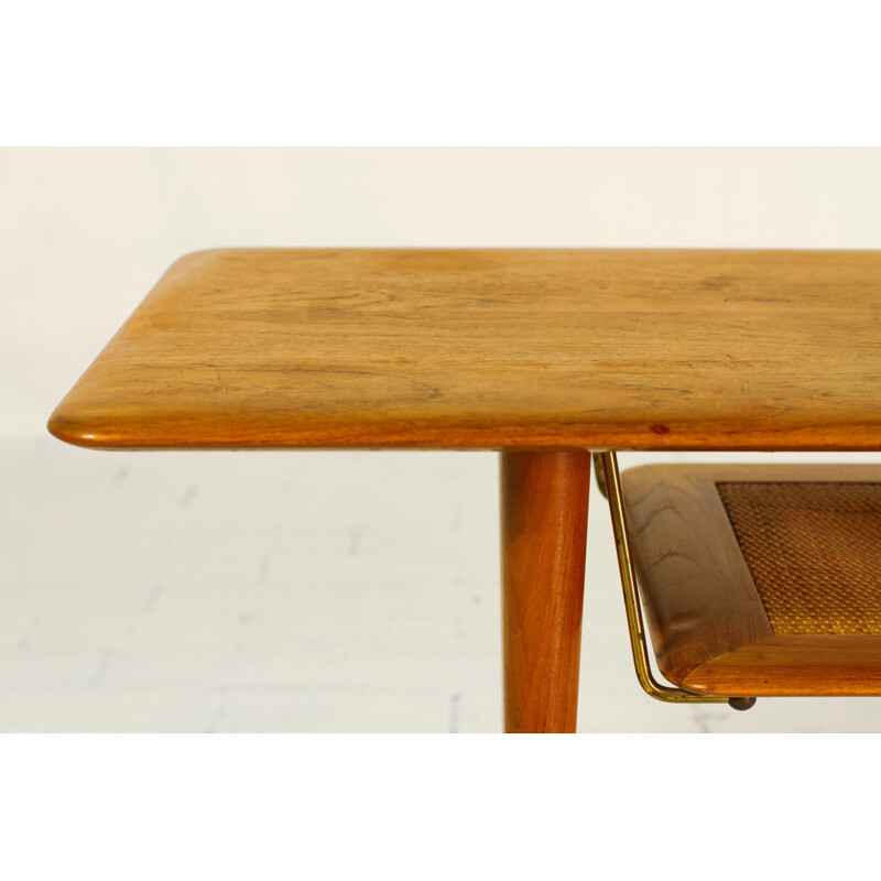 Vintage teak coffee table by Peter Hvidt and Orla Molgaard Nielsen, FD516 Denmark, 1956