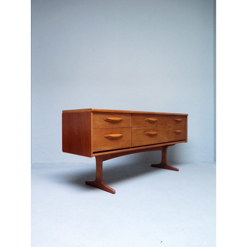 Vintage teak drawer sideboard, 1960