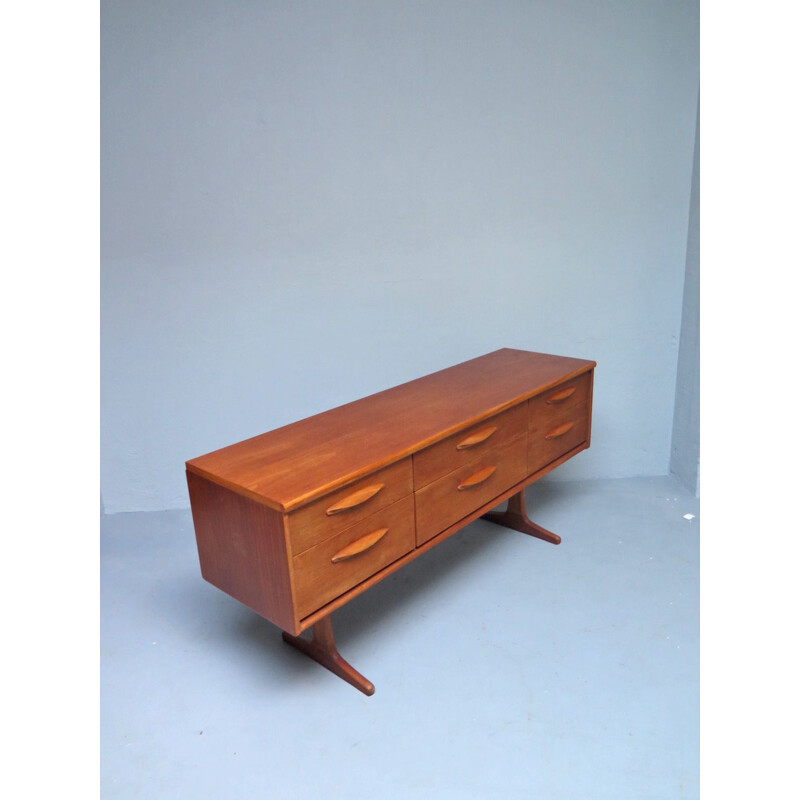 Vintage teak drawer sideboard, 1960