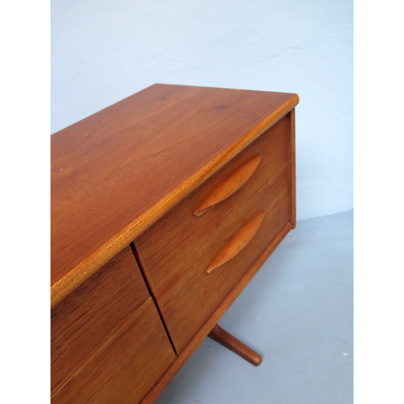 Vintage teak drawer sideboard, 1960