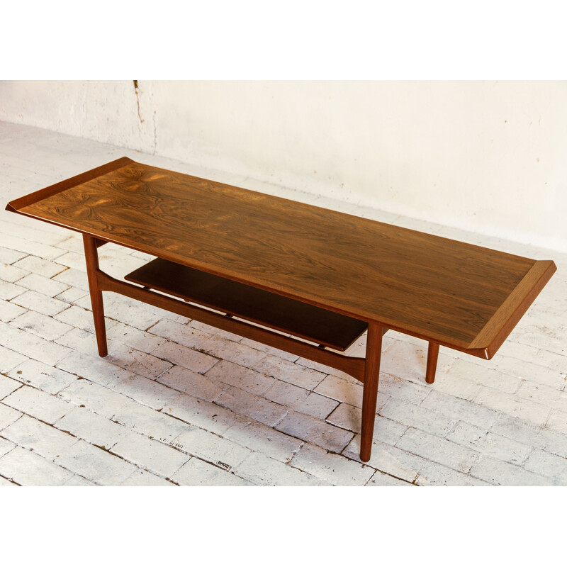 Table basse vintage en palissandre et teck par Ib Kofod-Larsen, Damemark, 1954