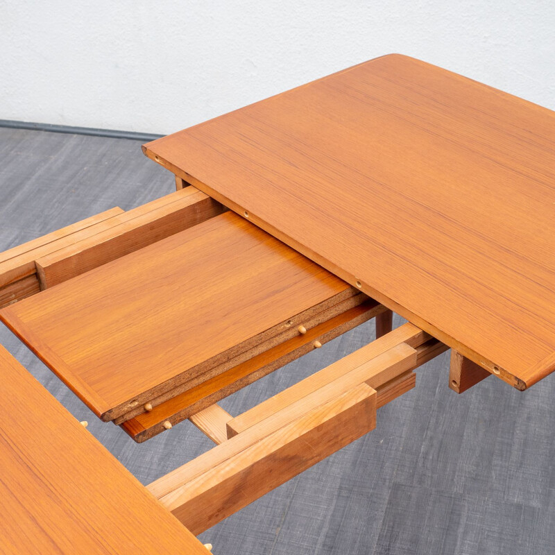 Large dining table, teak, Gustav Bahus, Norway 1960s