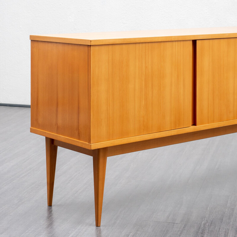 Vintage cubic cherry wood sideboard WK Möbel 1960