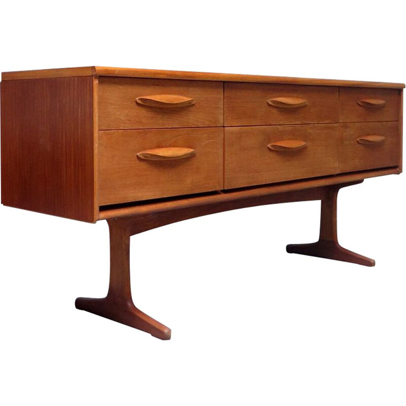 Vintage teak drawer sideboard, 1960