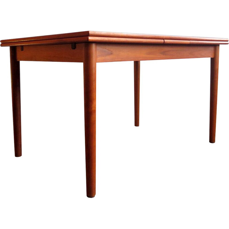 Vintage danish extendable dinning table in teakwood, 1960s