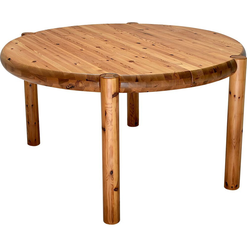 Table à manger vintage en pin par Rainer Daumiller, 1960