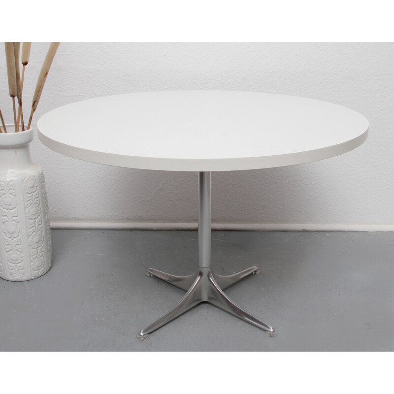 Round coffee table in white formica, Horst BRUNING - 1960s