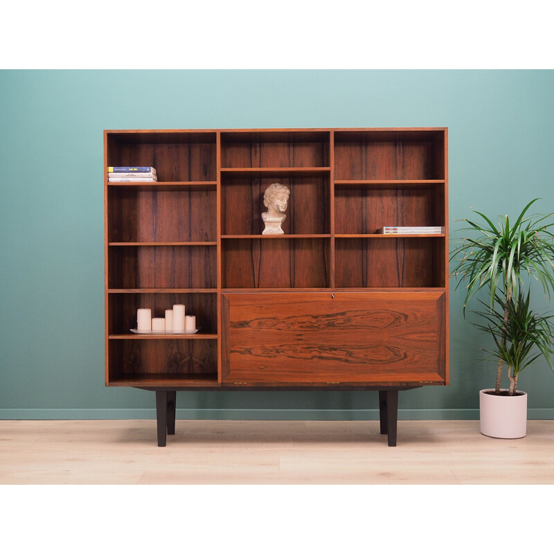 Winding mid century bookcase  rosewood danish 1960