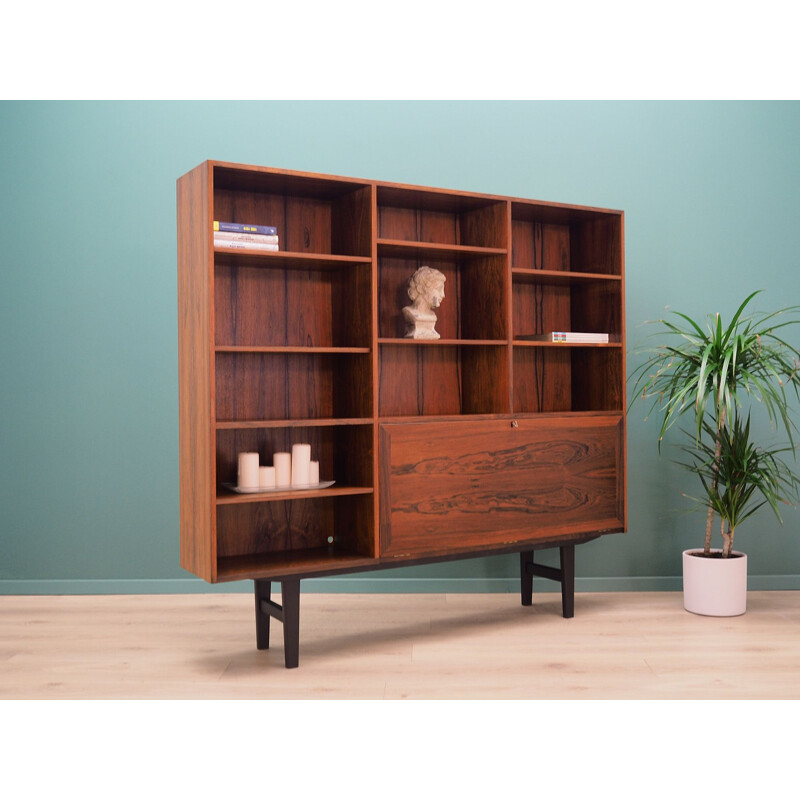 Winding mid century bookcase  rosewood danish 1960