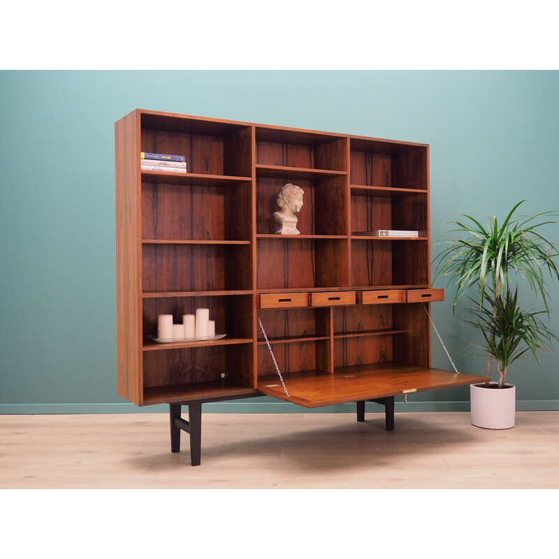 Winding mid century bookcase  rosewood danish 1960