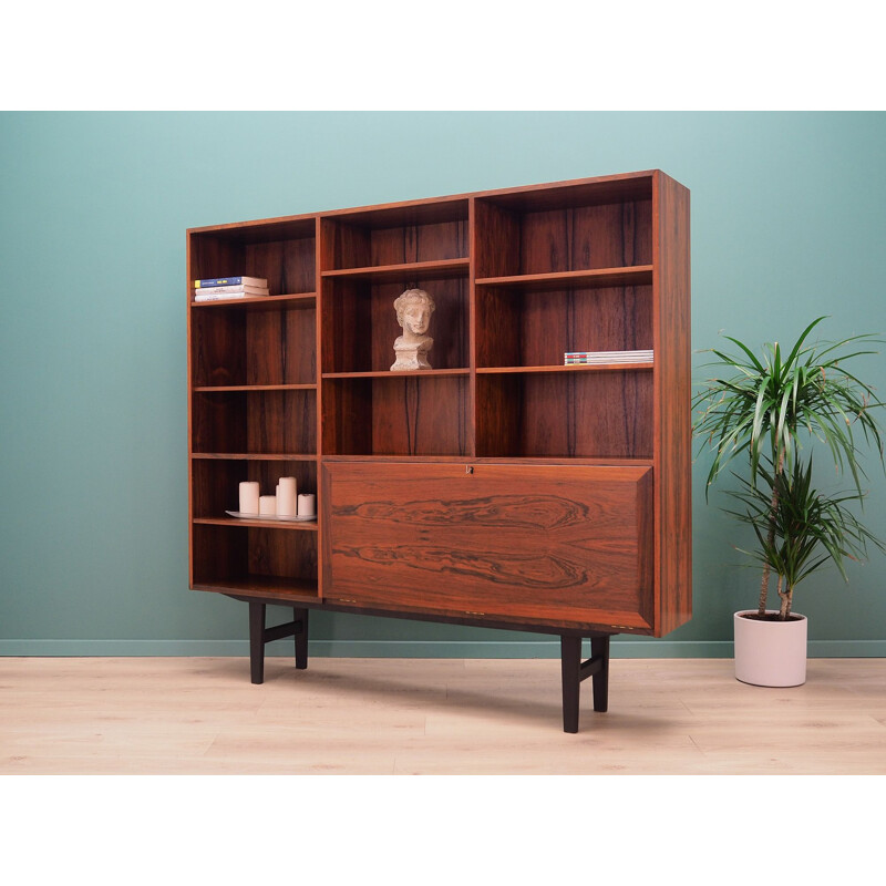 Winding mid century bookcase  rosewood danish 1960