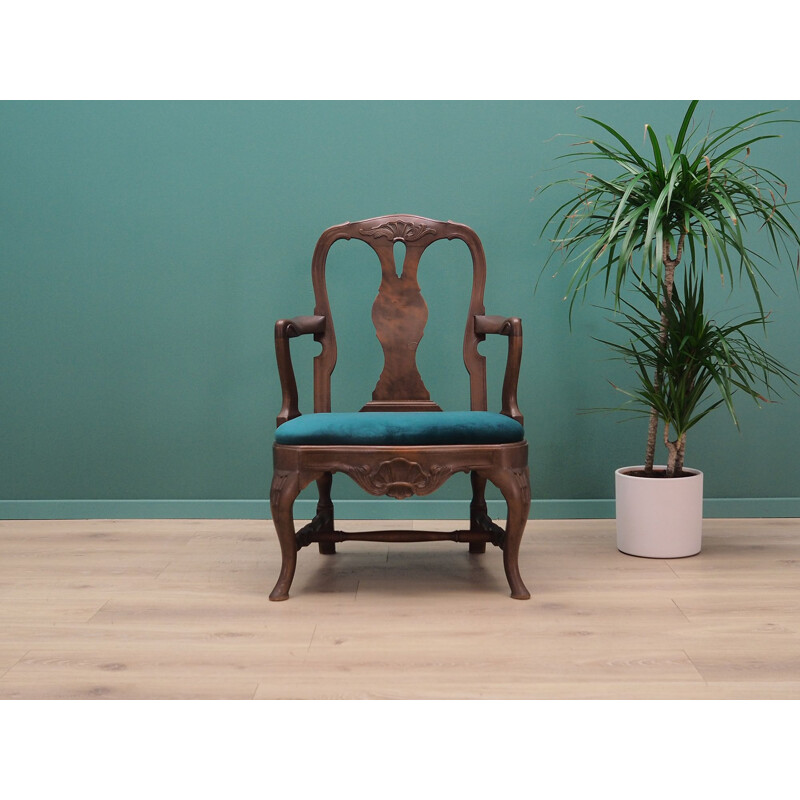 1970 Chippendale walnut wood vintage living room set