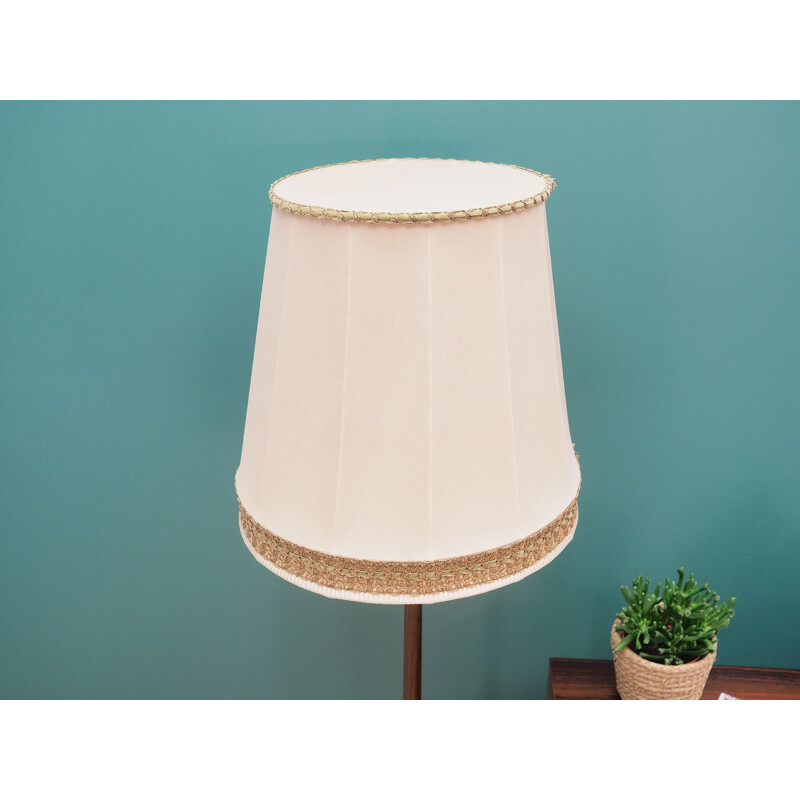 Floor lamp vintage  wood and fabric Danish 1960