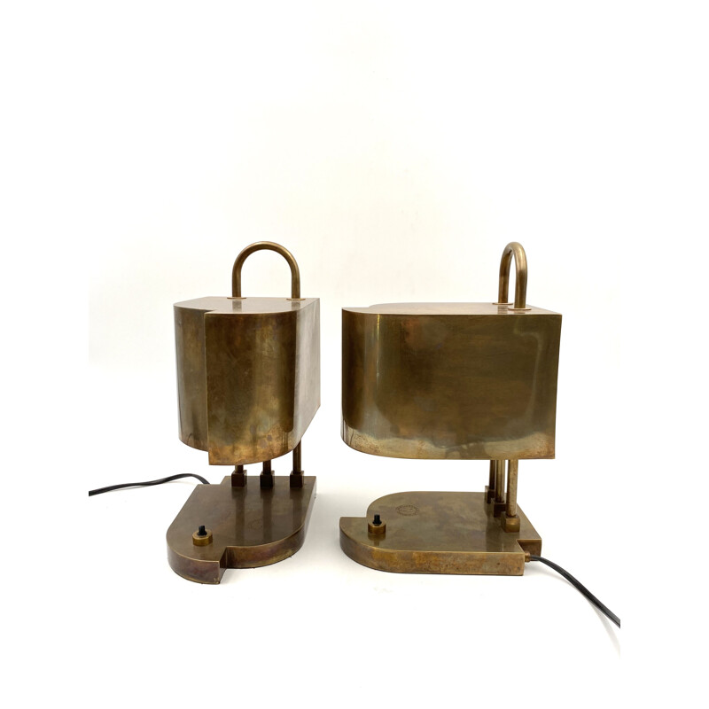 Marcel Breuer Bauhaus Brass Table mid century Desk Lamps