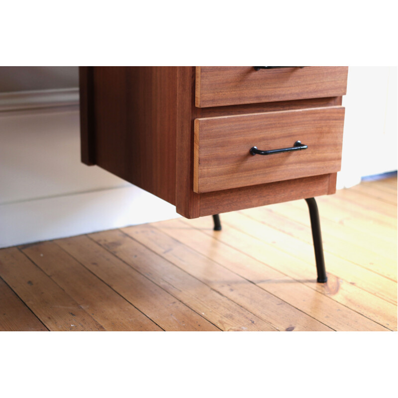 Jacques Hitier 1950 vintage teak desk