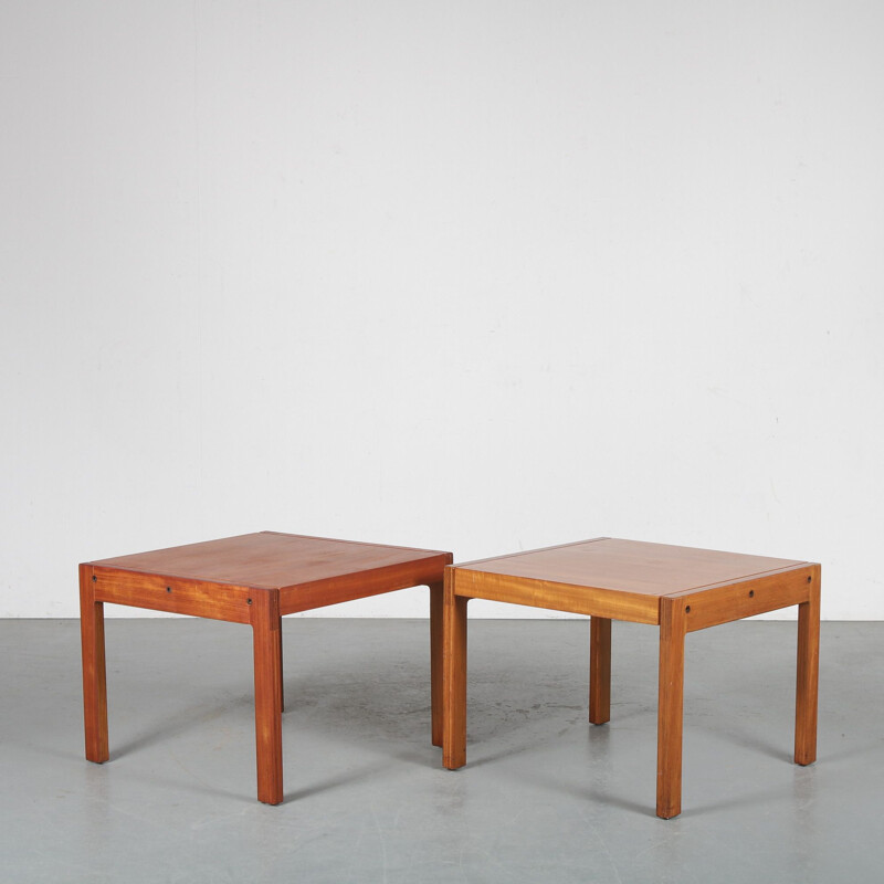 Pair of side tables by de Coene in Belgium 1960s