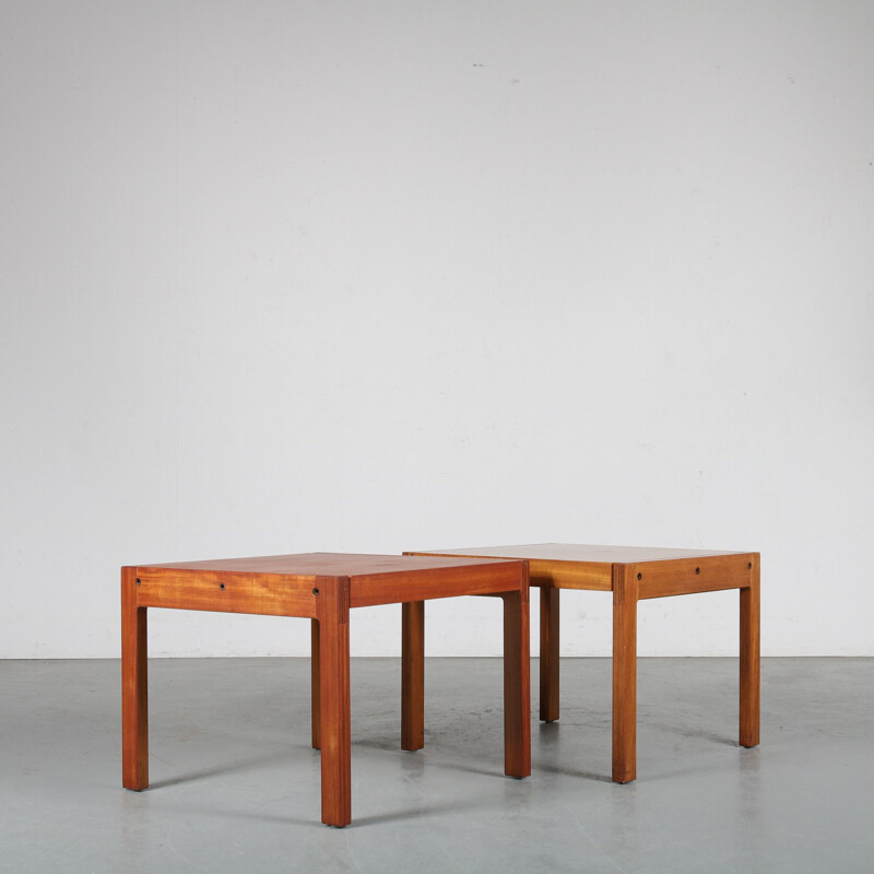 Pair of side tables by de Coene in Belgium 1960s